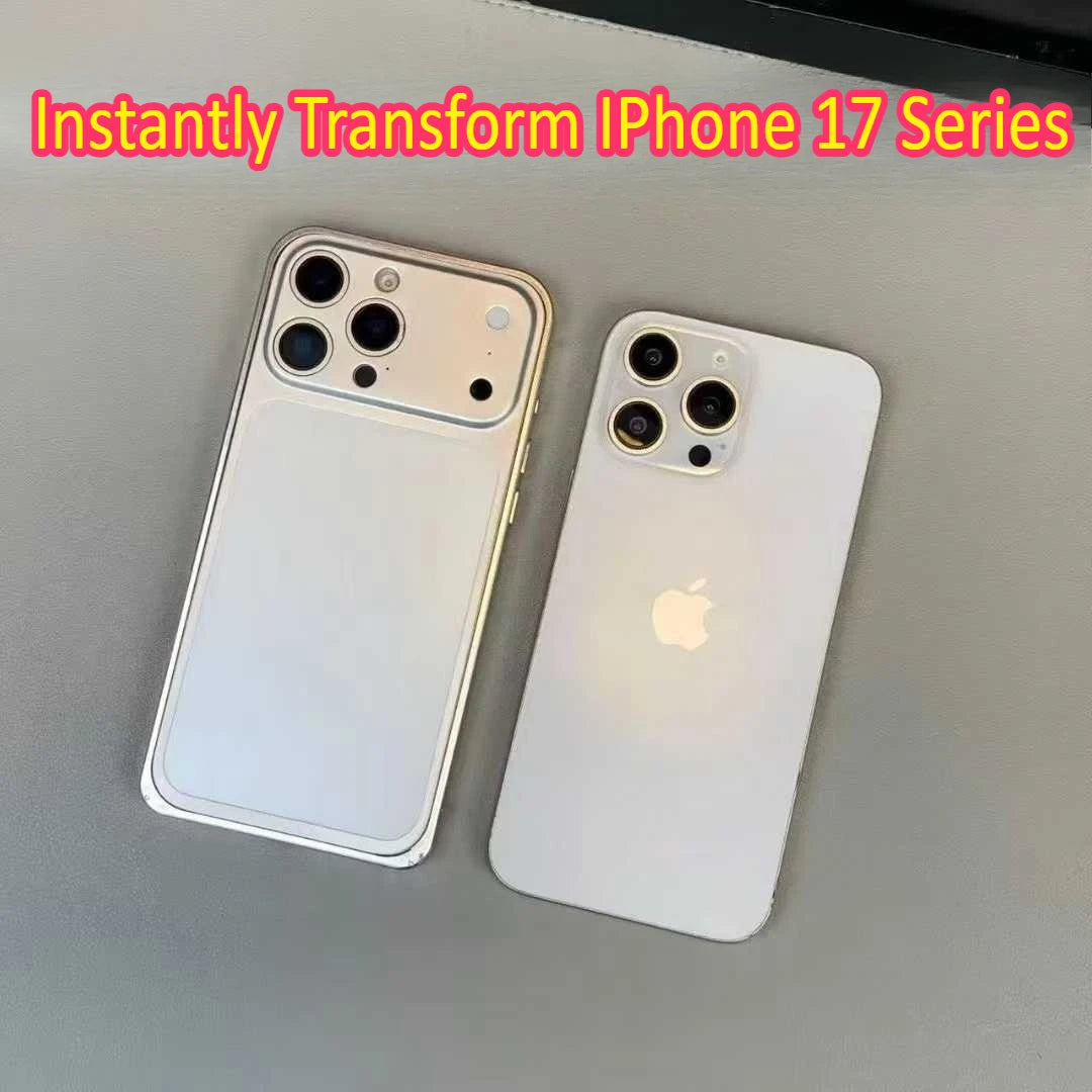 Original Colour Aluminum Alloy Frame Backplane Case For IPhone 13 14 15 16 Pro Max Transform IPhone 17 Series Lens Protect Cover