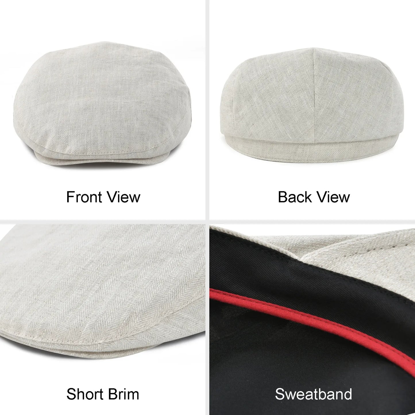 Mens Newsboy Cap Duckbill Hat Casual Beret Flat Ivy Hats Retro Gatsby Driving Cabbie Cap Spring Summer Autumn
