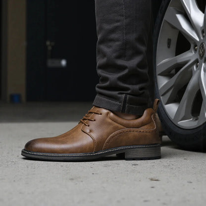 Men Shoes Brand 2026 Fashion Comfortable Leather Shoes Men