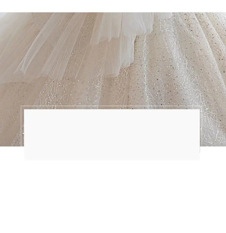 Luxury Short Sleeve Wedding Dress 2026 New Bridal Dress V Neck Beading Shinning Ball Gown Sweep Train Vestido  Noiva Customized