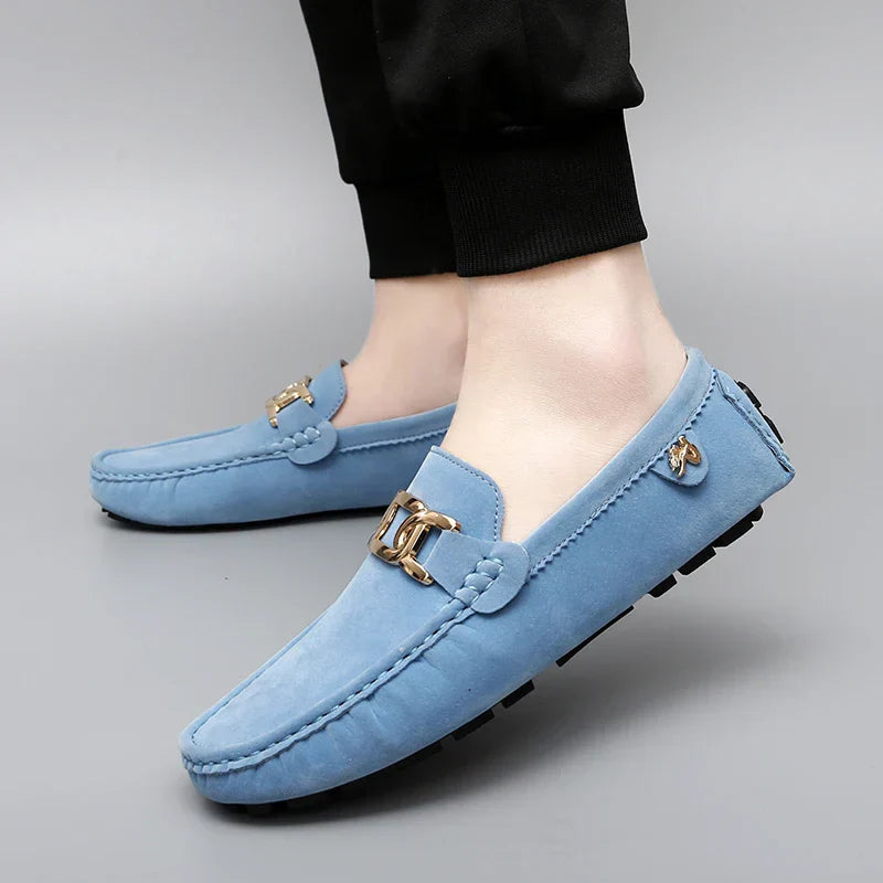 2025 New Handmade Beanie Shoes Men's Soft Sole Slip-On Casual Lazy Shoes Breathable Trbottomy Easiest for Match Large Size