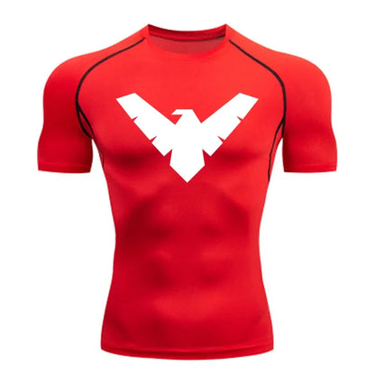 Summer Short Sleeve Compression Shirt Men Sports Top Running T Shirt Quick Dry Gym Workout Clothing Sun Protection Long Sleeve