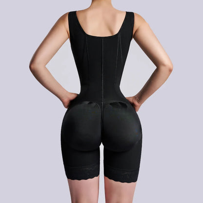 Shapewear Mid-leg Adjustable Hook and Eye Bodysuit High Compression Faja Colombianas Tummy Control Underwear