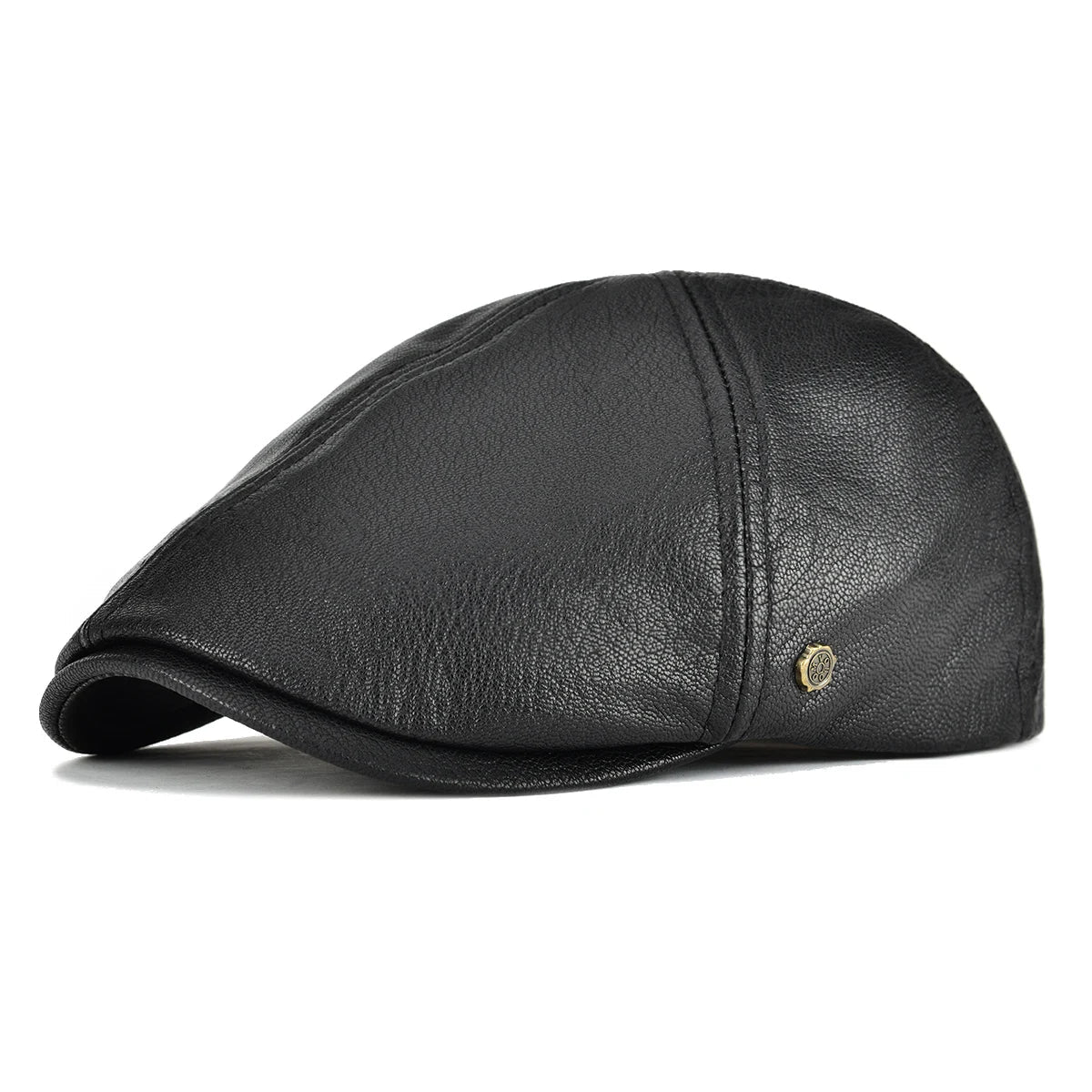 Lambskin Leather Ivy Newsboy Caps 6 Panel Cabbie Beret Hat Ivy Irish Gatsby Flat Driving Beret