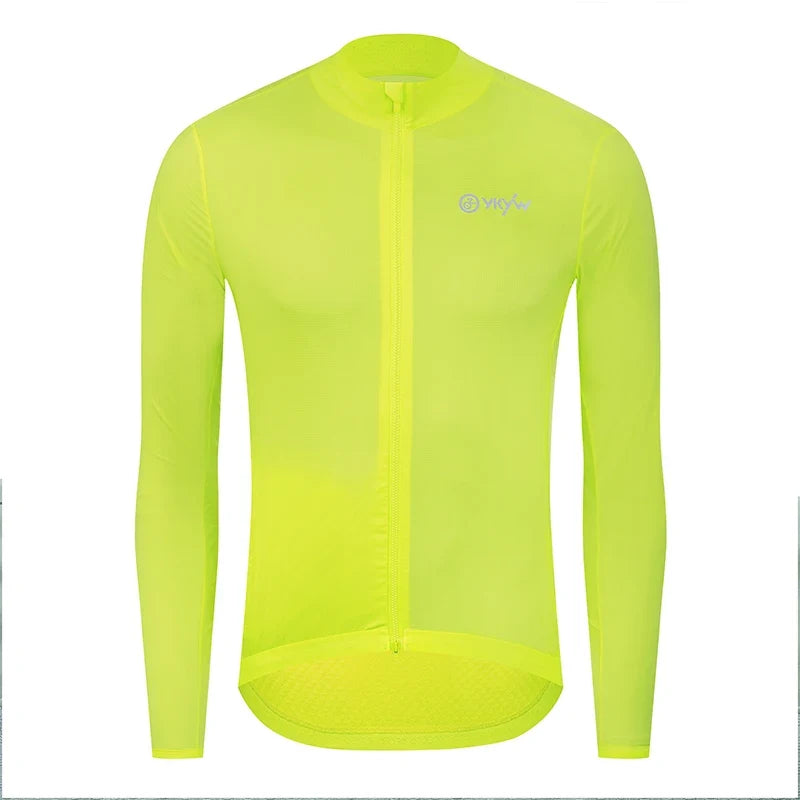 Men Windproof Waterproof Long Sleeve Cycling Jacket YKK Double Zipper Breathable MTB Bike Clothing Tops Pro Team Jersey