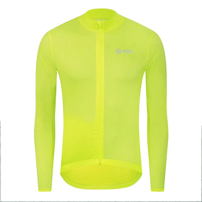 Men Windproof Waterproof Long Sleeve Cycling Jacket YKK Double Zipper Breathable MTB Bike Clothing Tops Pro Team Jersey