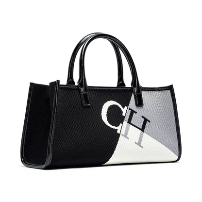Fashion Classic Color blocked Business Commuter Large Capacity 2025 Women's Handbag Retro Women's New Handbag