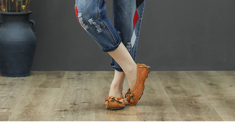 Summer Females Luxury Embroidery Jeans Womens Fashion Vintage Ripped Denim Trousers Loose Holes Elastic Harem Pants