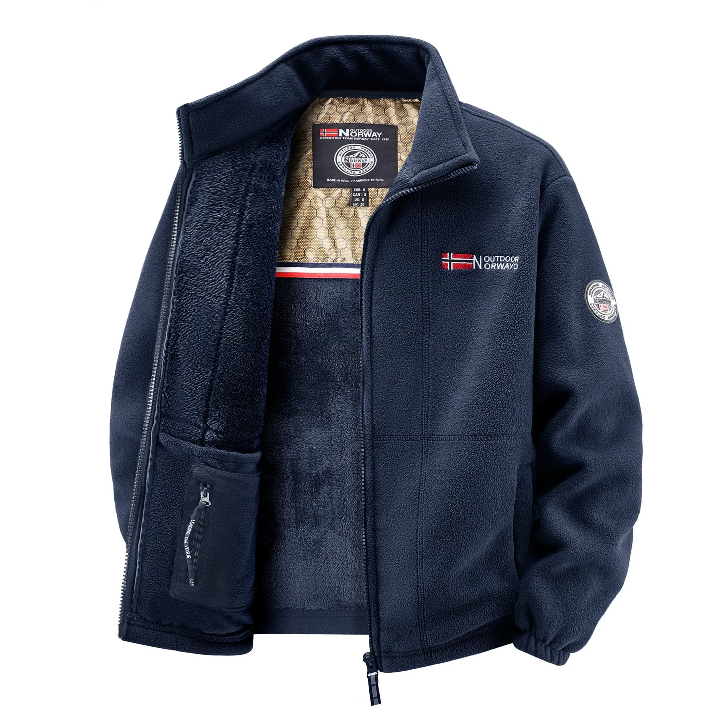 Men's Fleece Jacket, Soft and Skin-Friendly, Heat-Retaining and Wind-Resistant, Suitable for Daily Commuting, Home Leisure, Outdoor Walking, Casual Gatherings with Friends, Layering in Autumn and Winter, and Short Trips
