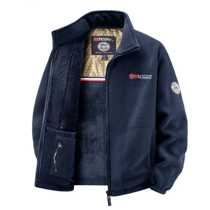 Men's Fleece Jacket, Soft and Skin-Friendly, Heat-Retaining and Wind-Resistant, Suitable for Daily Commuting, Home Leisure, Outdoor Walking, Casual Gatherings with Friends, Layering in Autumn and Winter, and Short Trips