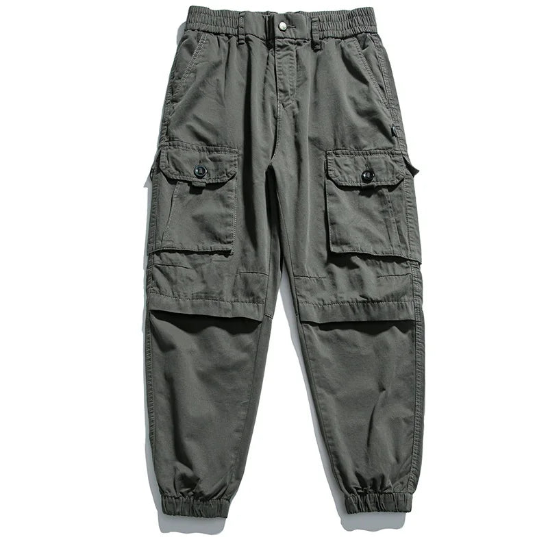 Korean Streetwear Tactical Cargo Pants Japanese Harajuku Casual Plus Size Harem Joggers Men Clothing Multi-Pocket Trousers Male