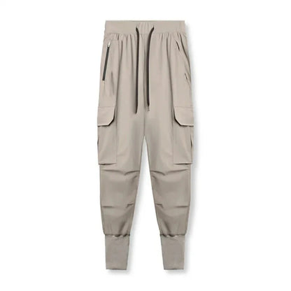 2024 New Men's Cargo Pants Summer Thin Loose Quick-Drying Elastic Leggings Running Training Sweatpants Casual Trend Trousers