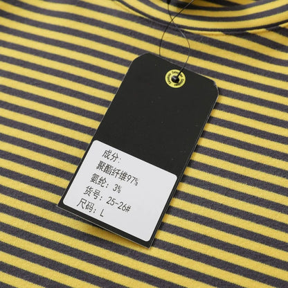 Insulated Patchwork Striped Sweatshirt with Contrast Details Unisex, Loose-fitting Spring and Autumn Undershirt.