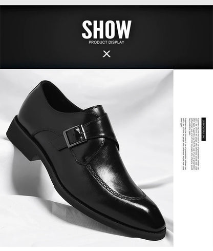 Men's Leather Shoes British Style Business Formal Derby Comfortable Fashionable Casual Footwear-SJ1112