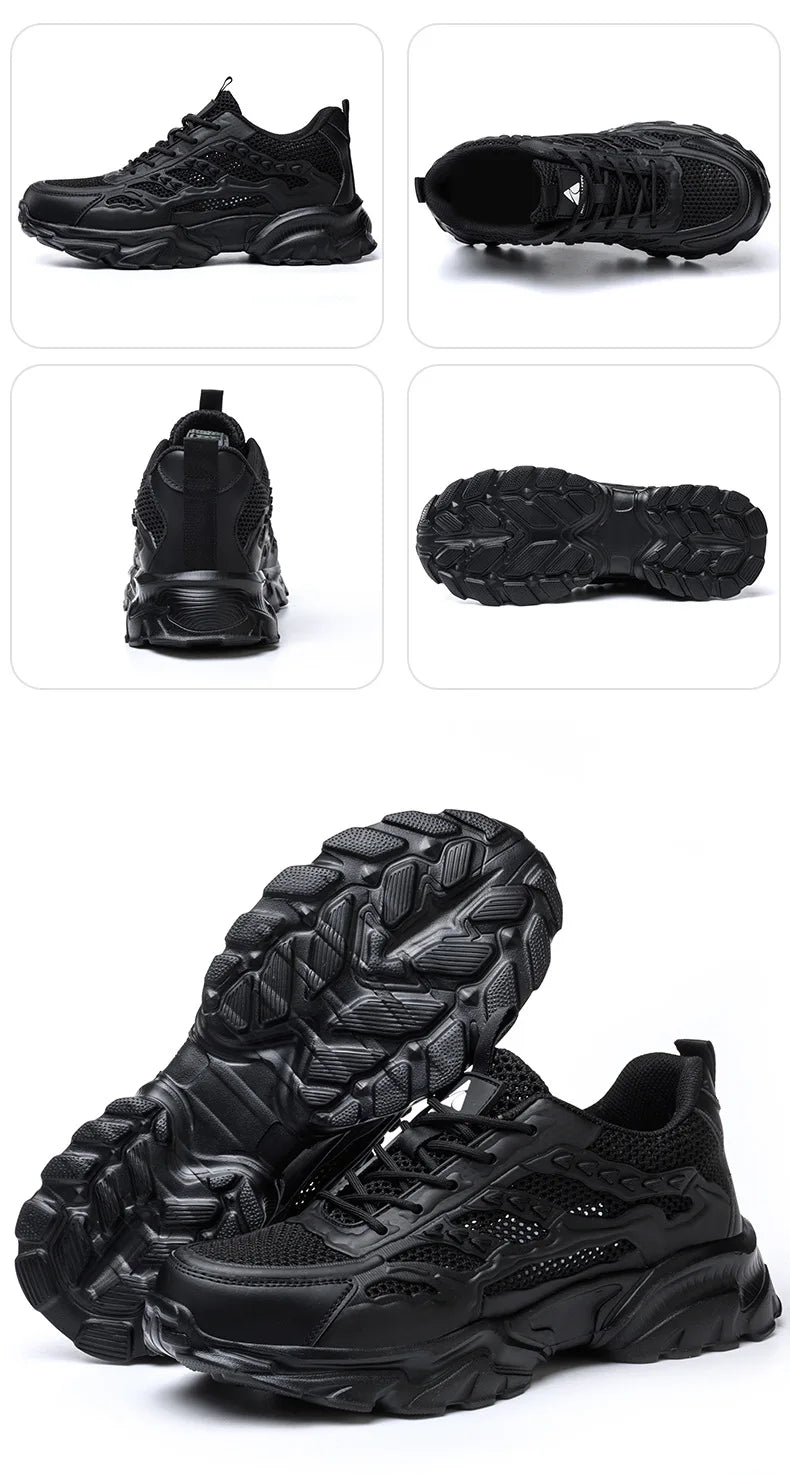 summer breathable safety shoes lightweight work shoes for men women working boots with plastic toe insulation 6KV work sneakers