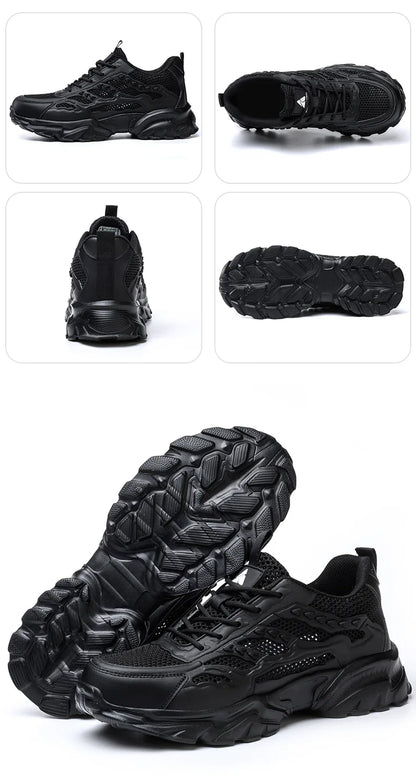 summer breathable safety shoes lightweight work shoes for men women working boots with plastic toe insulation 6KV work sneakers