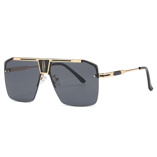 New Gradient Square Sunglasses Men Women Trendy Vintage Brand Design Oversized Rimless Sun Glasses for Female Eyewear UV400