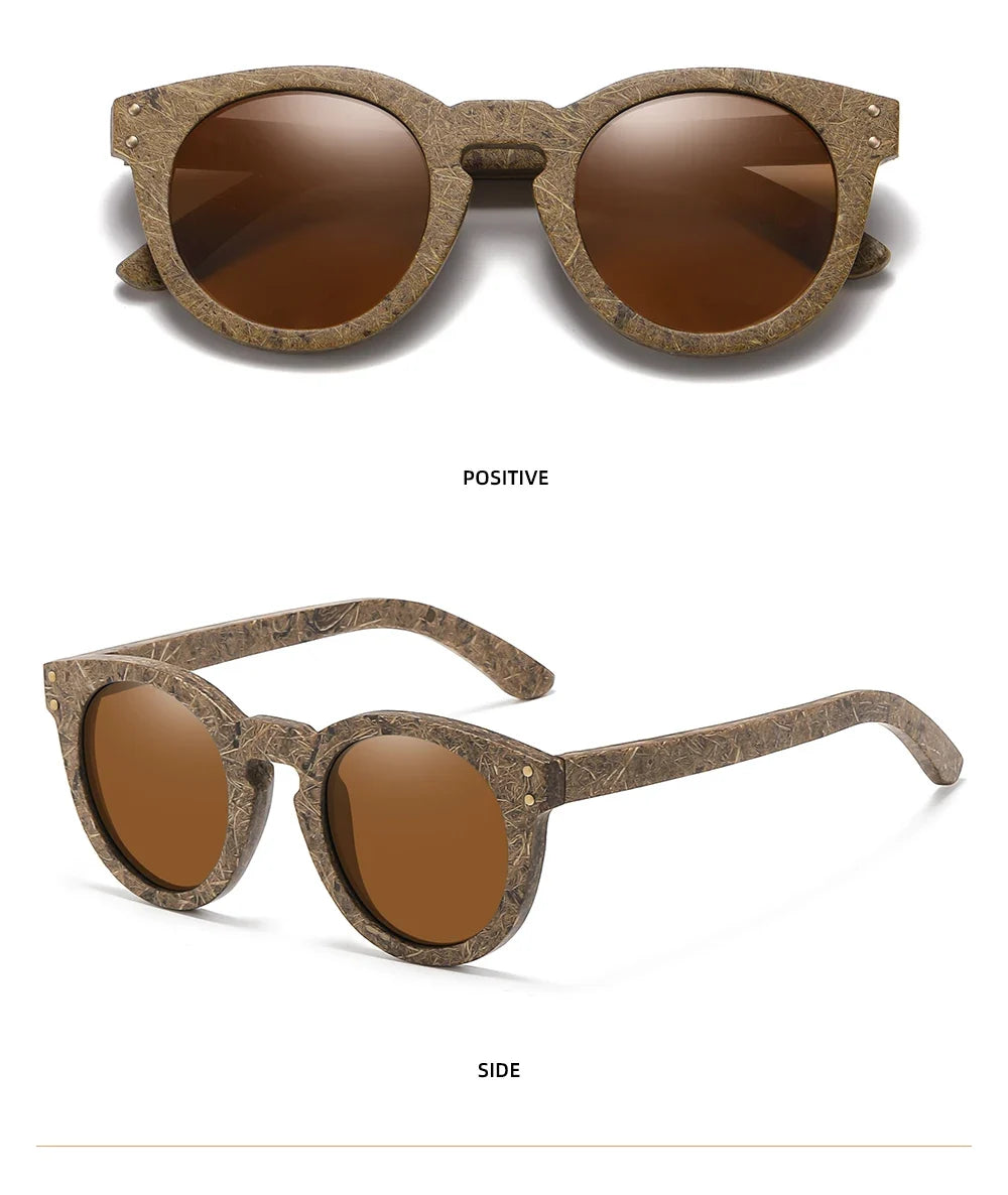 Brand coconut fiber sunglasses Eco-friendly  new wood,made  polarized UV400 protection natural degradation glasses 8242