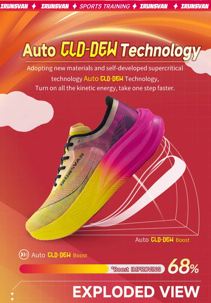 Men Running Shoes Breathable Sports Shoe Lightweight Marathon Carbon Plate Sneaker Casual Comfortable Athletic Training