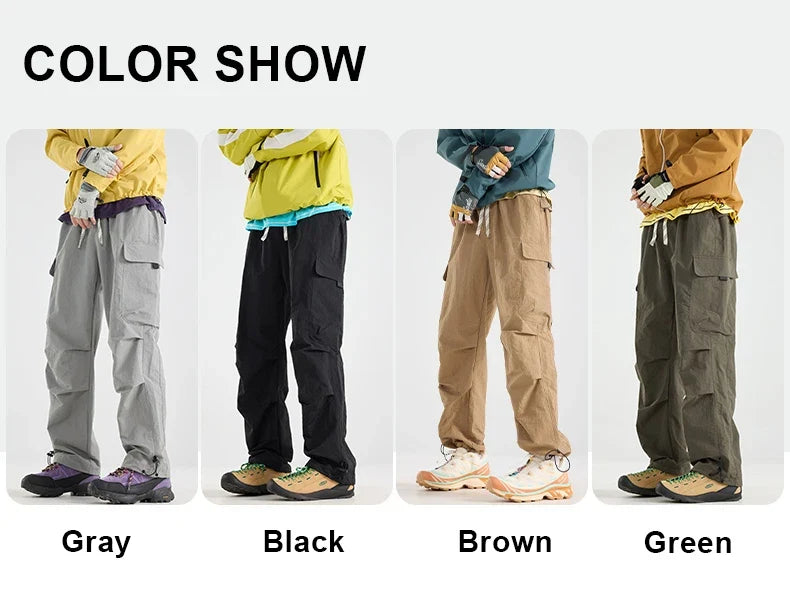 Men's Water-repellent Hiking Pants Scratch Resistance Fashion Cargo Pants Breathable Trousers Fishing Camping Pants