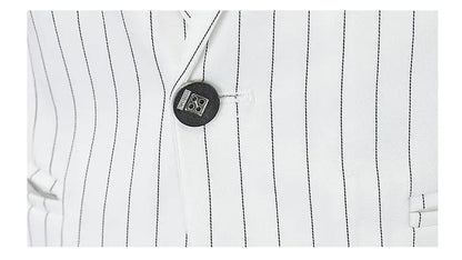 New Men's Fashion Business Gentleman Stripe Outdoor British Style Trend Wedding Banquet Luxe Outdoor Casual Blazer