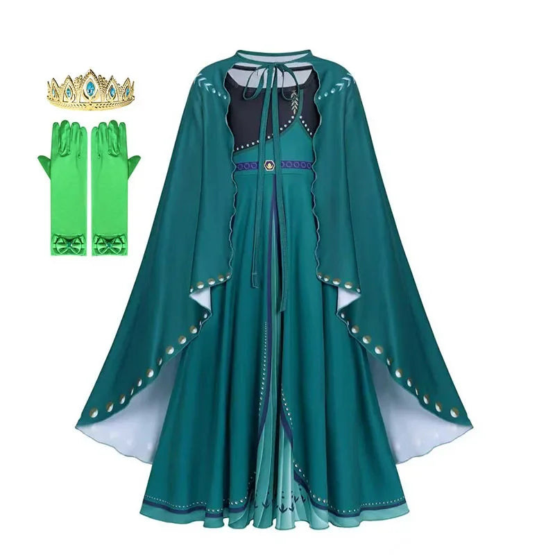 Frozen Snow Queen Elsa Anna Dresses for Girls Costumes Kids Cosplay Princess Children Gowns Clothes Party Dresses Outfits