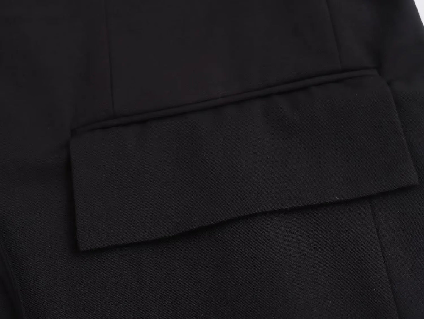 Casual Oversized Black Blazer Women V Neck Bow Tie Pockets Loose Jackets Fashion 2025 Fall Streetwear Women Outwears