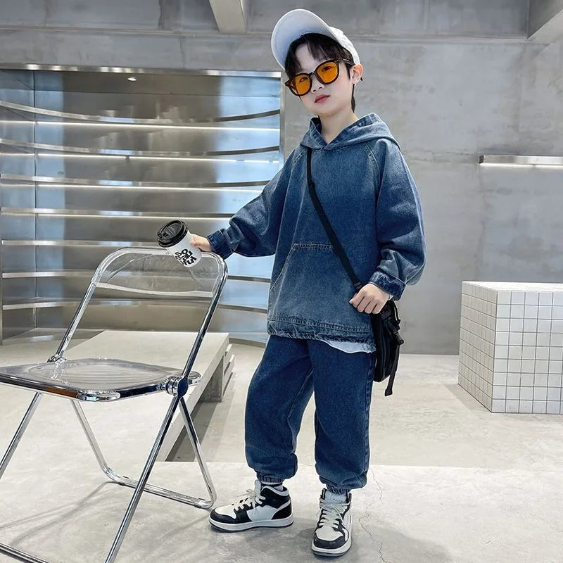 Hoodies Set Boys Clothes Outdoor Children Children's Clothing 7 To 12 Years 8 Autumn Winter Suit for Boy Outfit Child Top Bottom