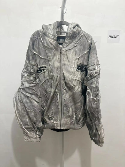 Autumn Winter New Men's Tide Original Design Techwear High Street Fashion Trend Vintage Jacket Chic Casual Coats Ins HK6132
