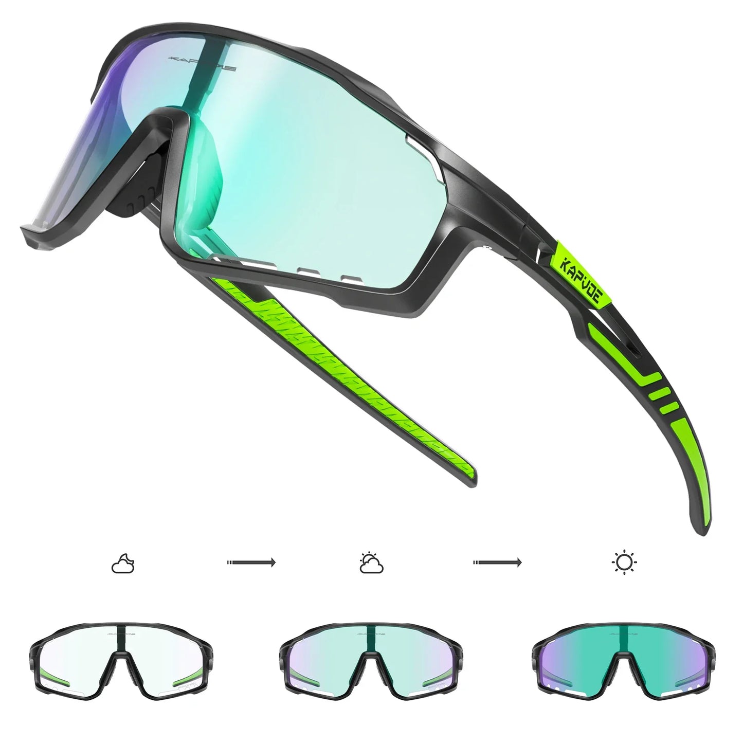 Color Photochromic Cycling Glasses MTB Sunglasses for Men Women Sport Speed Mountain Bike Bicycle Cycl Eyewear Goggle