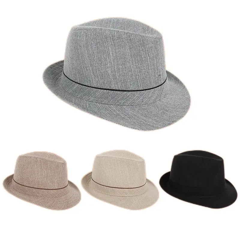 Spring&Autumn Men Fedoras  Top Jazz Plaid Hat Adult Bowler Hats Classic Version Chapeau Hats