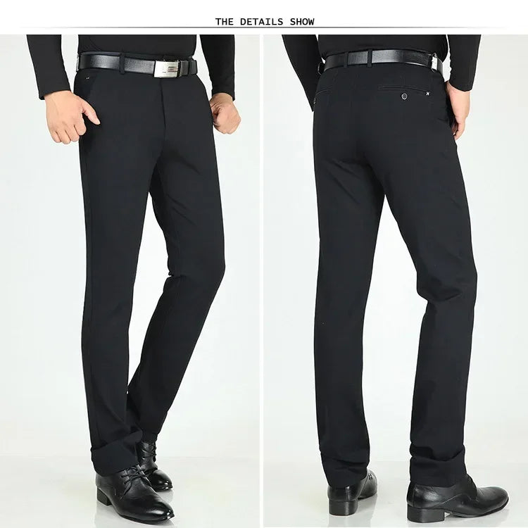 Men's Suit Pants High Quality Summer Men Dress Pants Straight Business Mens Formal Pants Big Size Classical Trousers