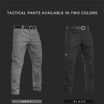 2024 Men Pants Tactical Cargo Pants Casual Waterproof Elastic Outdoor Woring Hiking Safari Style Trousers Male Multi Pockets