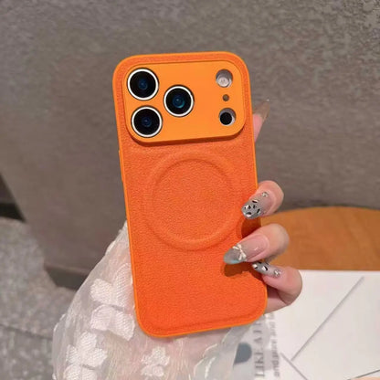جراب مخصص لهاتف iPhone17 Pro Max 16 15 14 13 12، أحرف أولى مخصصة، شحن لاسلكي MagSafe، غطاء جلدي