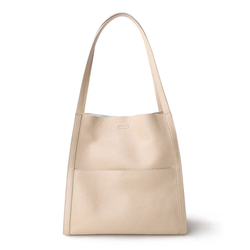 2025 New Women Bag Female Luxury Fashion Shoulder Bags Lady Soft 100% Cowhide Genuine Leather Niche Design Tote Bucket Handbag