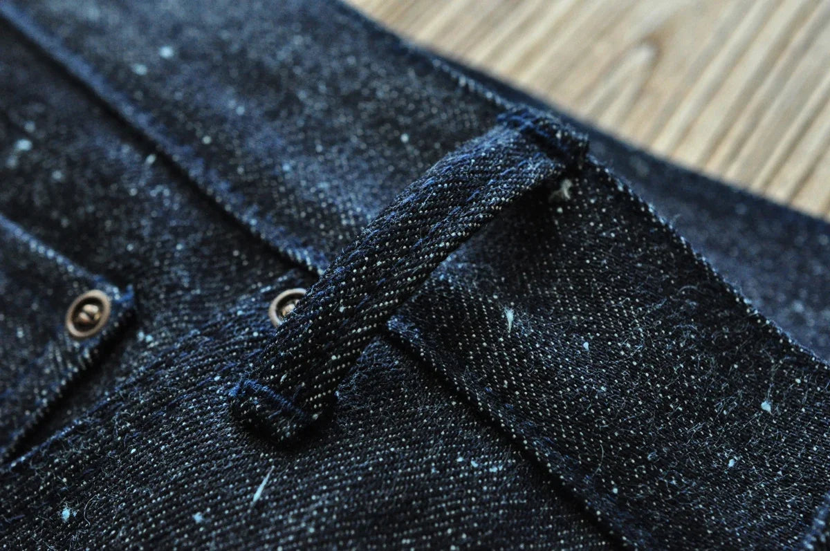 Men Jeans Sanforized Selvedge Raw Denim Denim Jeans for Men Linum Silver Button Cotton Wide Leg Loos Fit