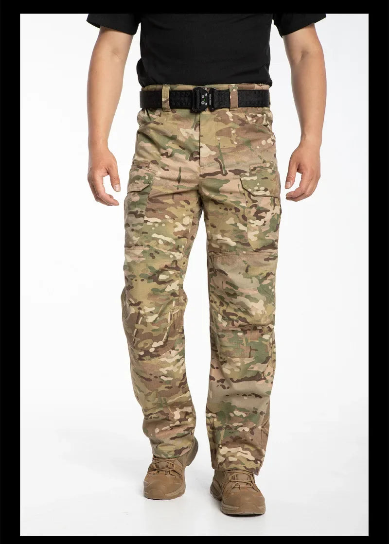 Tactical Combat Pants Men streetwear Camouflage Cargo Pants Army Work Waterproof  Trousers Urban Casual Pants
