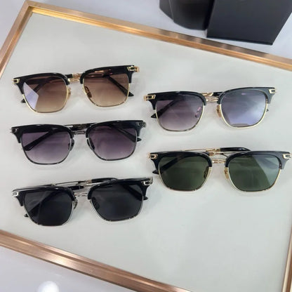 Classical Vintage Dean Eyebow Styel Men's Sunglasses Women Germany Trendy Square UV400 Alloy Acetate Prescription Eyeglasses