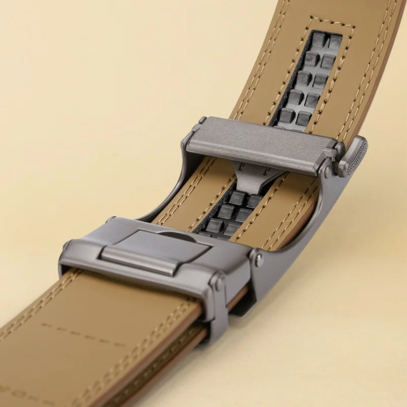 Brand Leather Belts for Men 115cm-145cm Automatic belt with ratchet strap Top quality belts, luxury belts for men