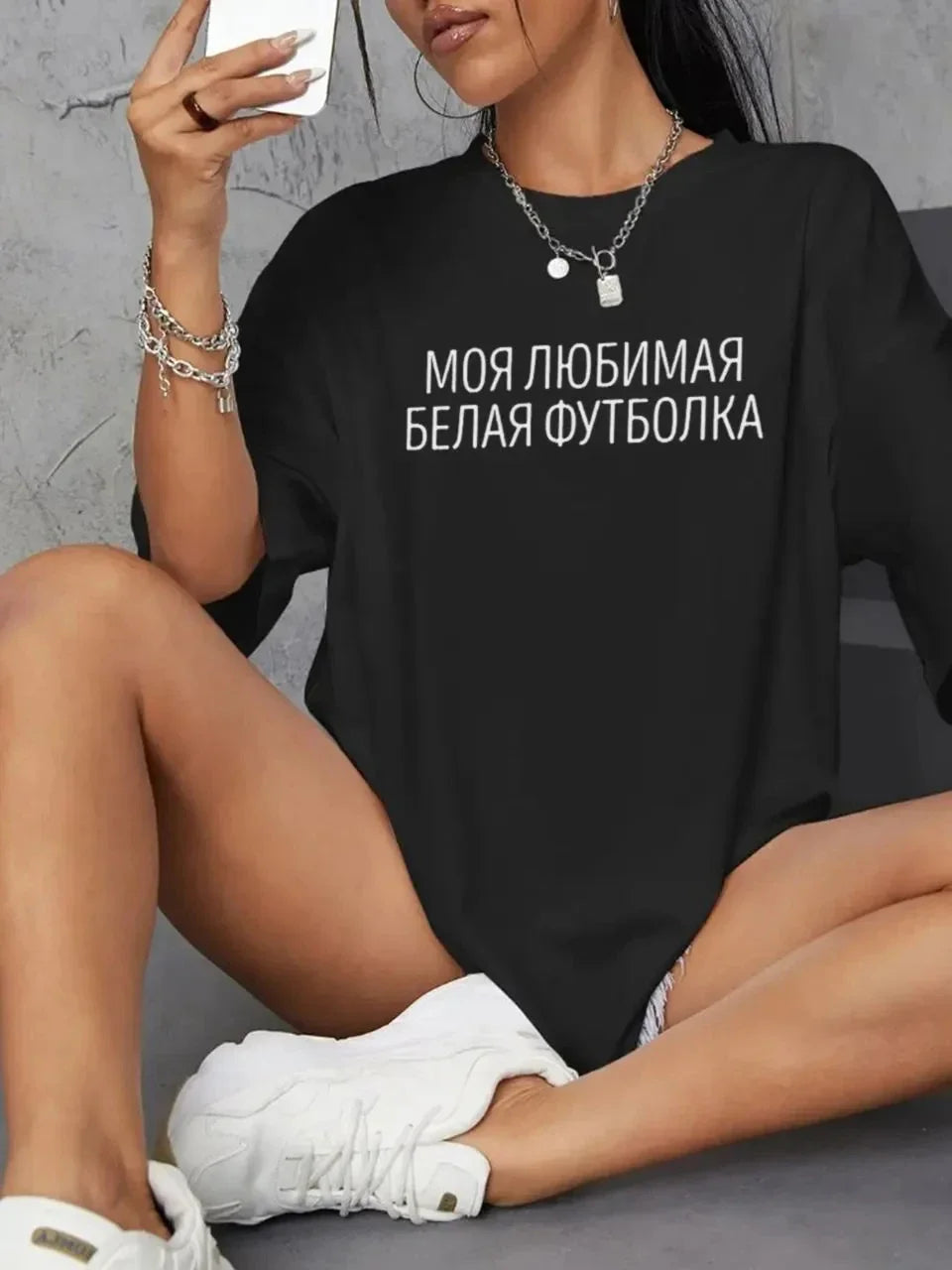 Russian Script БЕСИТЕ Prints T-Shirts Women Short Sleeve Tees Casual Loose O-Neck Tops Summer Street Female Clothes Y2K Top