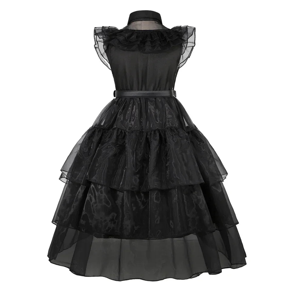 Black Princess Costume Girls Kids Black Gothic Dress