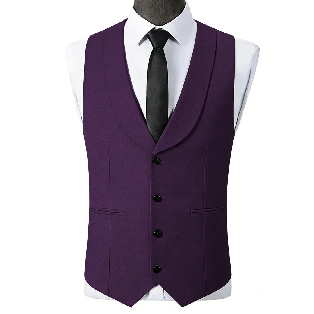 Men Vest Black Single Button With Lapel Solid Waistcoat For Wedding Banquet Business Work Office Casual Daily Men Suit Vest
