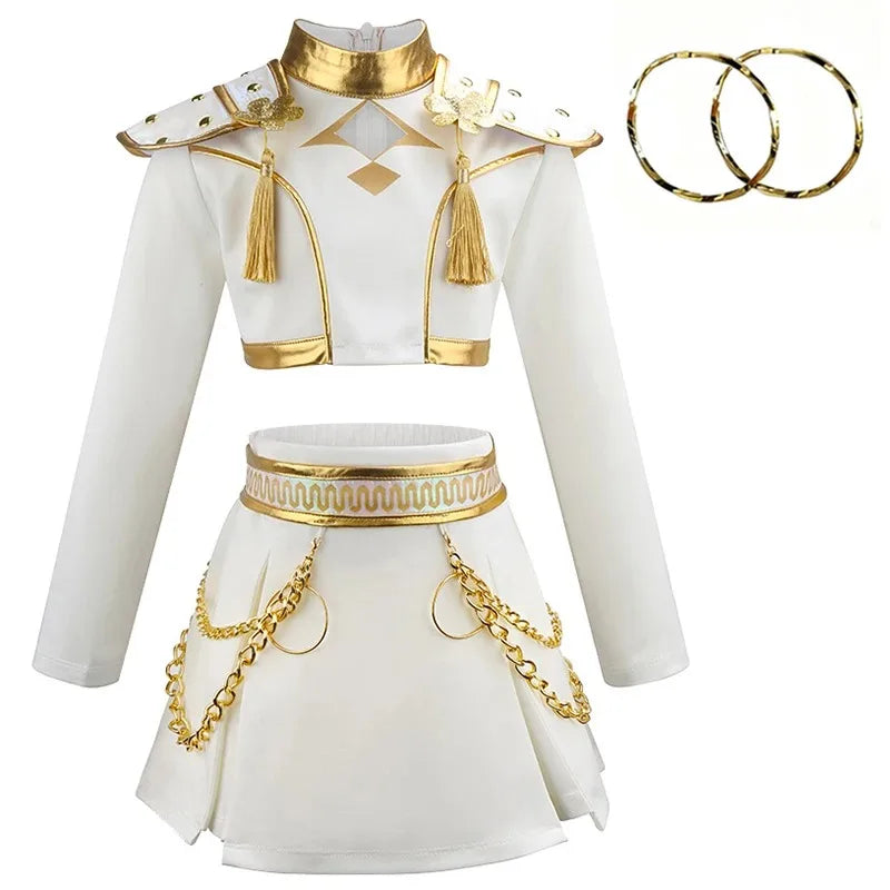 Kpop Girls Stage performance cos Halloween Carnival  theme party performance Idol Roleplay Fashion girls suits