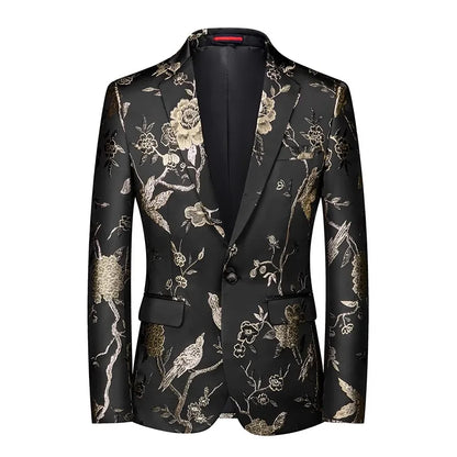 2026 New Red Men's Suit Jacket, Wedding Brands Dress Coat, Stylish Slim Man Costume Homme Single-Breasted Asian Sizes  Blazer