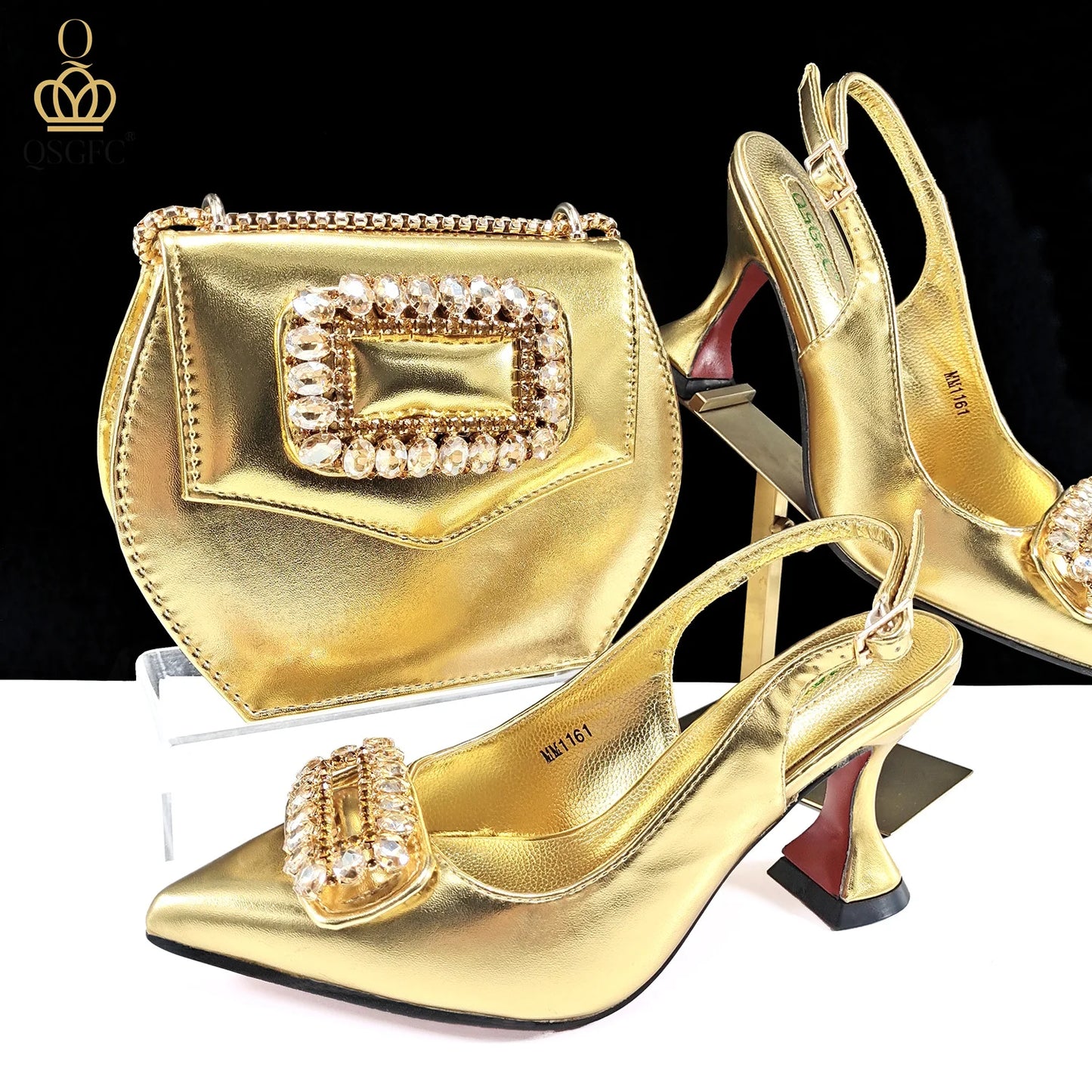 Inspired Elegant Women’s High Heels and Bag African Wedding Party Shoes and Bag–Fashionistas Exclusive Products