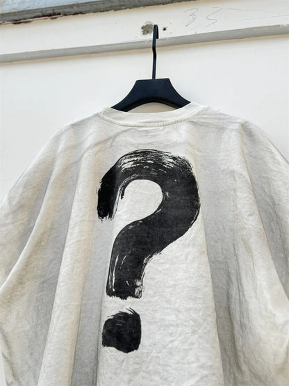 WHAT THE HELL Saint T-Shirts Men Women Best Quality Heavy spray dirty dirty soil air Washed TEE Vintage T Shirt