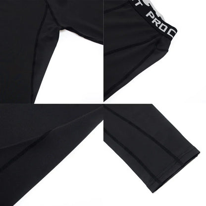 2024 Men's Running Fitness Sportswear Athletic T-Shirt Training Gym Clothes Sports Suits Workout Jogging Rashguard Men's Kit