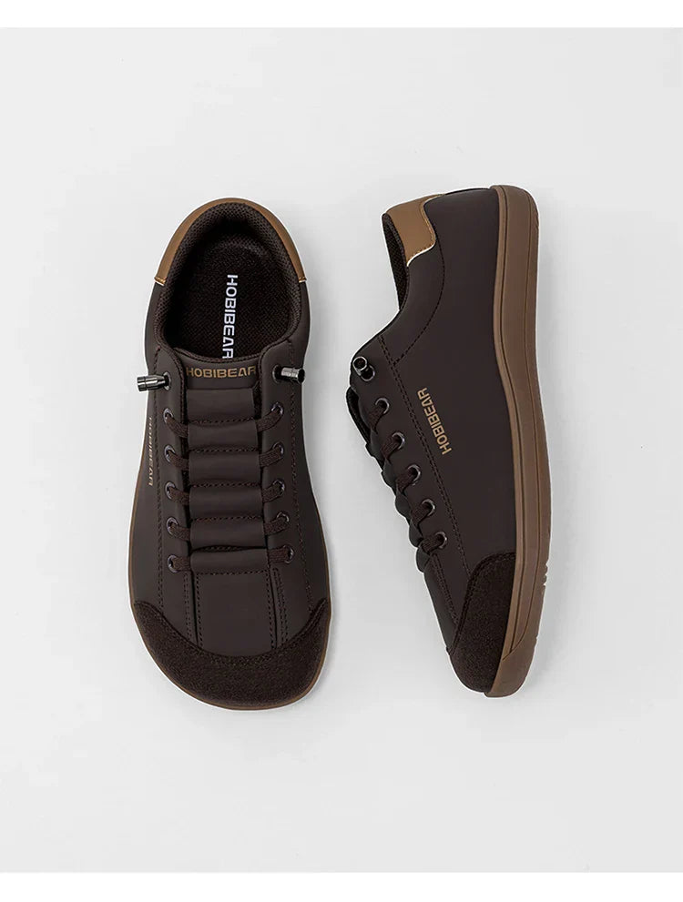 Barefoot Shoes Unisex Wide Toe Artificial Leather Sneakers Zero Drop Slip On Outdoor Lightweight Comfortable Shoes