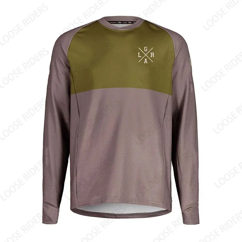 Men's Motorcycle Lrga Jersey MTB BMX Mountain Bike T-Shirt Long Sleeve Downhill Loose Rider Jersey MX Endurance Race Clothing