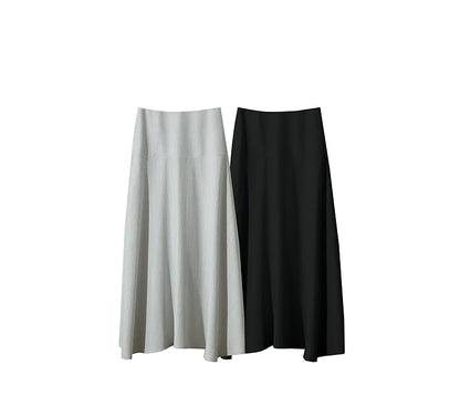 Minimalist Women Skirts Summer Luxur Office Lady  Solid Combination Twill A-line Elegant MIdi Skirt Female Clothing12542278